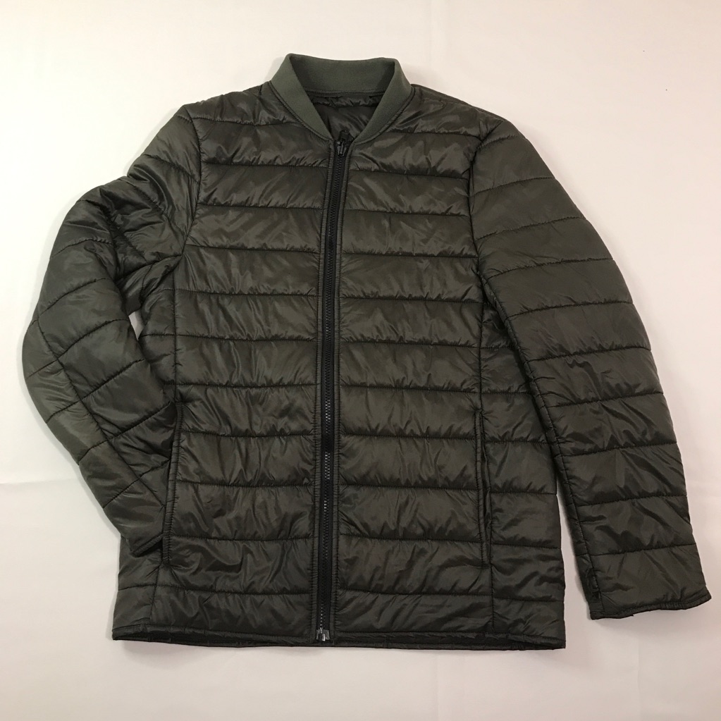 H&M Mens Dark Green Packable Puffer Jacket Size Small